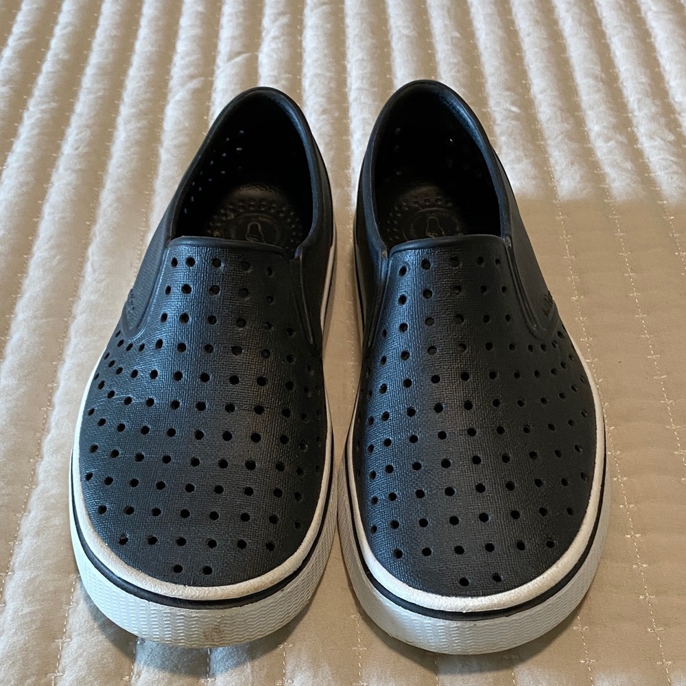 Native Black Perforated Casual Shoes